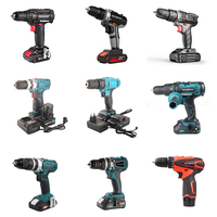GOLDMOON Perceuse électrique sans fil 24V 21V Tournevis Lithium Rechargeable Brushless Perceuse électrique à percussion Batterie Outil électrique