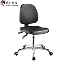 Grande chaise inclinable en cuir PU à section transversale, chaise de bureau rotative avec roulettes, banc de travail pour l'usine de caissier de réception