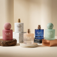 Flacon de parfum vide de luxe personnalisé OEM 50ml 100ml, cylindre en verre avec capuchon et pulvérisateur, emballage avec boîte cadeau, couleur et logo personnalisés