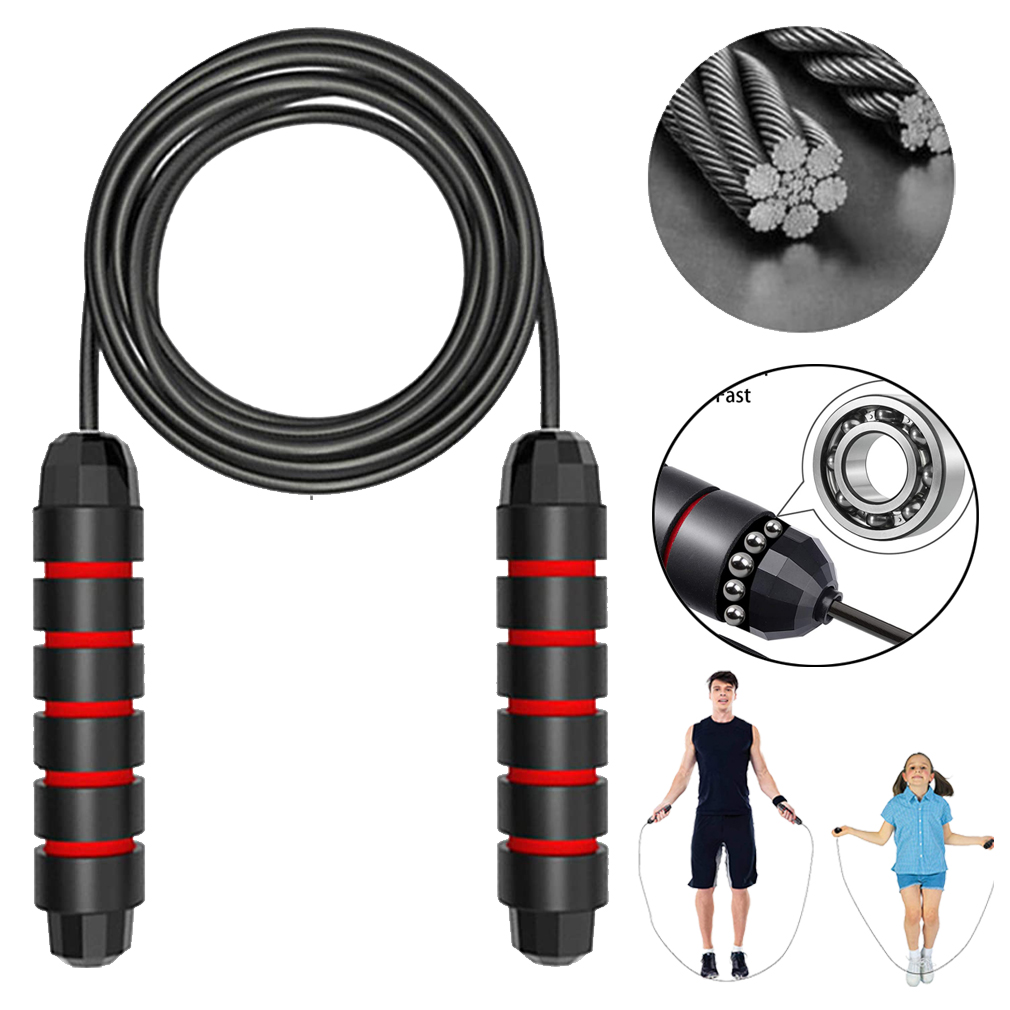 4 Colour High Quality Professional Adjustable PVC Fitness Speed Skipping Jump Rope