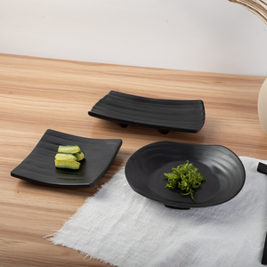 Restaurant moderne de style japonais Plats de sauce soja en mélamine Ensemble de petites assiettes à sauce noires pour <span class=keywords><strong>sushi</strong></span> <span class=keywords><strong>wasabi</strong></span> pour les fêtes - Product Image 2