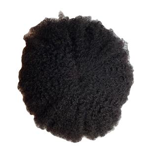 Tupé afro <span class=keywords><strong>para</strong></span> hombres, peluca de tupé de encaje completo indetectable de 4mm, prótesis de cabello indio <span class=keywords><strong>para</strong></span> <span class=keywords><strong>hombre</strong></span>, unidad de sistema de 6 ", peluca rizada - Product Image 4