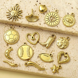 Pendentif de collier DIY en acier titane pour femme, motifs Football, Baseball, Amour, Soleil, <span class=keywords><strong>Bottes</strong></span>, Étoile, Poivre, en acier inoxydable - Product Image 2