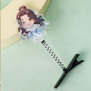 Pin acrilico personalizzato per ragazza <span class=keywords><strong>Anime</strong></span> qualsiasi forma produttore fabbrica a basso prezzo all'ingrosso Clip acrilica su misura accessori per capelli - Product Image 1
