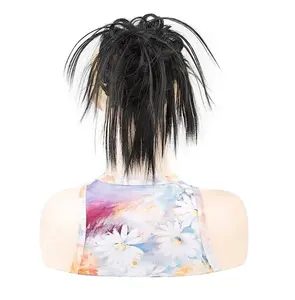 Mode Multicolor Selectie Elastische Rommelige Persoonlijkheid Chignon Synthetische Haarknot