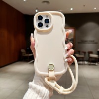 Étuis de téléphone portable avec cordon coloré pour 17promax 17Air 16 15 14 13 Promax - TPU antichoc anti-perte tendance
