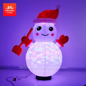 热卖定制户外充气圣诞灯装饰带发光二极管灯广告充气照明雪人