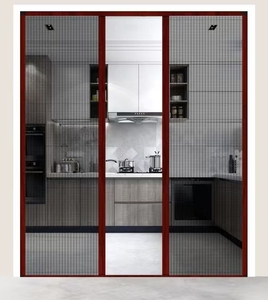 Malla de Seguridad Plegable de Acero Inoxidable de Alta Calidad, Lámina de Malla <span class=keywords><strong>para</strong></span> Insectos, Puerta Corredera Invisible de Aluminio - Product Image 4