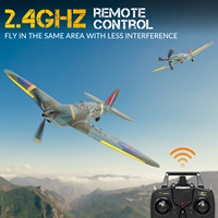 RTS VOLANTEX 76112 Avión RC de Ala Fija Spitfire Modelo de Avión de Combate Británico de la Segunda Guerra Mundial 2.4G 4CH Radio Control para Exteriores Juguetes de Regalo