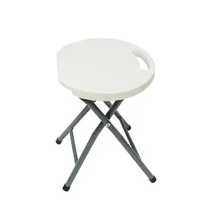 Competitive Price Modern White Portable Foldable Plastic Custom Small Stool Folding Travel Chair