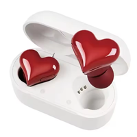 Nouveauté 2026 Tendance : Écouteurs TWS sans fil Bluetooth Stéréo intra-auriculaires en forme de cœur pour fille, cadeau pour amoureux