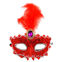 Bleu drôle Costume Cosplay vénitien Mardi Gras carnaval mascarade masque plume fête masque pour fête vacances approvisionnement décor de noël