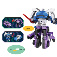 PANDAS DIY Transform Robot Block Set Multifunktions 4-in-1 Soft Bullet Gun Deformation Action figur Schieß spiel Spielzeug für Jungen