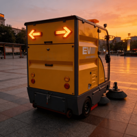 Nouvelle balayeuse de rue automotrice à batterie 48V, haute pression, avec réservoir d'eau de 500L, bac à poussière de 240L, 2300mm