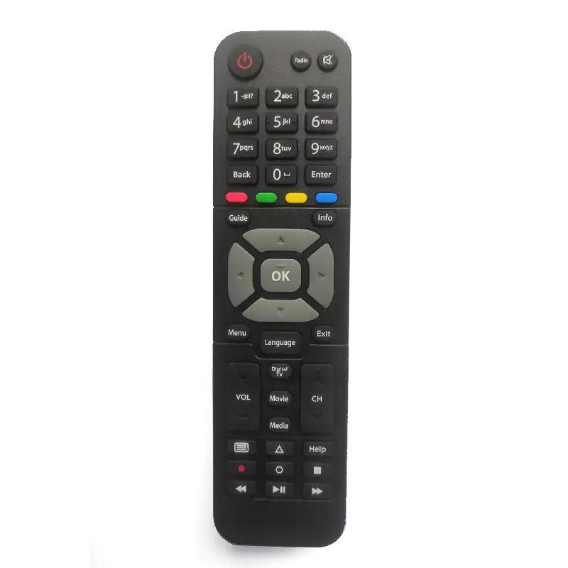 カスタムスマート45キー自動TVセットトップボックス赤外線リモコンシャープなサムスンスター衛星テレビリモコン