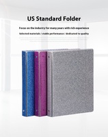Carpeta de carpetas nacaradas de EE. UU. A4 moderna con diseño impreso de PVC de panel de metal del sur de Europa de alta frecuencia para documentos de productos