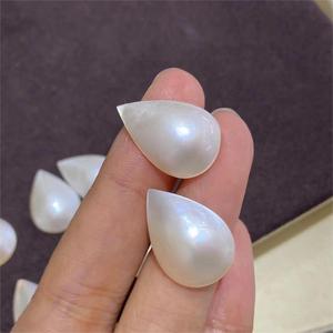 Gioielli Raffinati, Perle Mabe a Goccia d'<span class=keywords><strong>Acqua</strong></span> di Mare Bianche 13*17mm per Vendita all'Ingrosso - Product Image 2