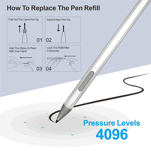 Lápiz óptico de decodificación de frecuencia, pluma de pantalla táctil de punta fina con sensibilidad de presión <span class=keywords><strong>4096</strong></span> para Microsoft Sony <span class=keywords><strong>ASUS</strong></span> HP DEL - Product Image 6