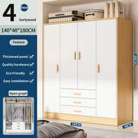 Armoire de chambre moderne autoportante de luxe, écologique et durable, grande capacité de rangement, portes et tiroirs à ouverture facile, pour la maison et l'hôtel
