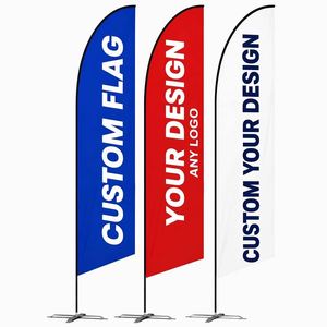 Bandera de Playa Tipo Lágrima con Mástil, Kit de Publicidad Exterior Personalizado, Impresión de Logotipo, Banderas Rectangulares Tipo Lágrima con Mástil - Product Image 1