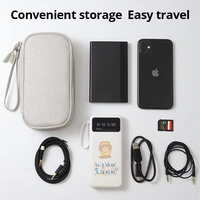 Sac de rangement portable pour câbles de données avec logo personnalisé, pochette de voyage, protecteur de chargeur, accessoires électroniques, sac de rangement numérique