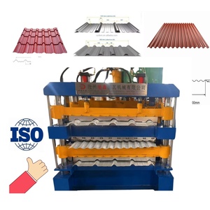 2024 Popular <strong>CNC</strong> Three Layer Roll <strong>Forming</strong> <strong>Machine</strong> Corrugated Zinc Roofing Sheet Metal Roof Making <strong>Machine</strong> <strong>Tile</strong> Making Machinery - Product Image 1