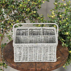 Panier de rangement en bambou en plastique tissé décoratif Portable avec poignée pour les pique-niques activités de plein air conception en osier de corde de <span class=keywords><strong>papier</strong></span> - Product Image 2