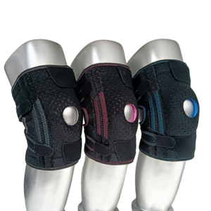 开放式髌骨保护带双面稳定器髌骨凝胶垫和可调节钩环<span class=keywords><strong>4</strong></span>带护膝支架支撑 - Product Image 4
