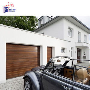 <span class=keywords><strong>Porte</strong></span> <span class=keywords><strong>de</strong></span> <span class=keywords><strong>garage</strong></span> sectionnelle en acier isolé 16x7 moderne américaine avec rabat coulissant en bois fini Option bon marché pour les résidences - Product Image 6