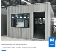 Cabine de sécurité mobile extérieure en panneaux sandwich d'acier haute résistance, assemblage rapide, prête à l'emploi pour bureau/événement commercial