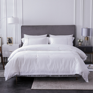 Ensemble <span class=keywords><strong>de</strong></span> literie pour chambre d'hôtel moderne, 100% coton, 350 <span class=keywords><strong>à</strong></span> 400 fils, avec ruban décoratif - Product Image 5