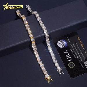 Spedizione Rapida, Gioielli in <span class=keywords><strong>Argento</strong></span> <span class=keywords><strong>925</strong></span>, Catena Tennis Hip Hop Classica di Alta Qualità con Diamanti Moissanite VVS da 6,5mm - Product Image 5