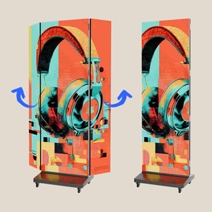 3折り畳み式LEDポスター表示画面ポータブルデジタル広告ビデオバナー屋内P1.25 P1.53 P1.86 P2.5 LEDポスタースタンド - Product Image 1