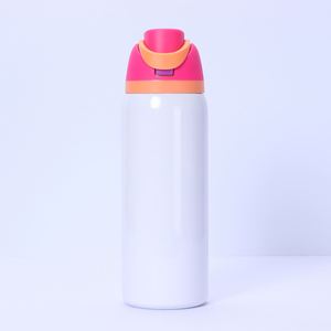 Vaso deportivo de acero inoxidable con aislamiento al vacío, tapa abatible para beber directamente, resistente a caídas, para sublimación transfronteriza. - Product Image 4
