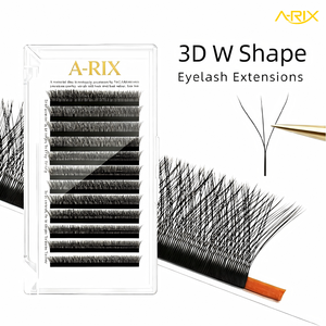 A-RIX Precision Narrow W shape <b>Volume</b> Eyelash Extensions Handmade Fan <b>Lashes</b> Natural Soft Clover Style for Salon - Product Image 5