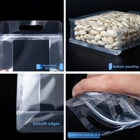 Sacs refermables transparents à huit soudures pour aliments, thé, nouilles ; Sacs en plastique épais et refermables, type transport, pour la conservation de la fraîcheur