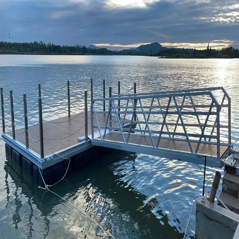 Banchine in alluminio rampa passerella e telaio in alluminio pontone galleggiante Dock