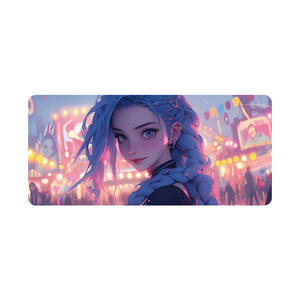 Tapis de souris de jeu E-sport extra large double face <span class=keywords><strong>Jinx</strong></span> Anime Créatif Antidérapant Épaissi Bureau & Clavier - Product Image 4