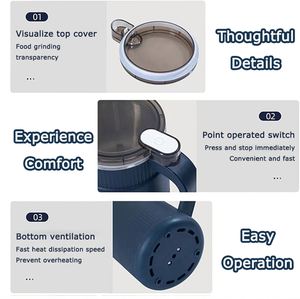 Commercial Use Stainless Steel Electric Spice <b>Grinder</b> Machine One-Touch Push-Button Integrated Brush Spoon <b>Herb</b> Bean Grinding - Product Image 2