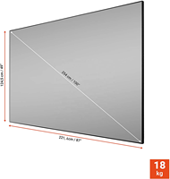Écran de projection à cadre étroit et fixe, écran de cinéma maison noir, écran de projection 4K pour projecteur UST ALR, écran de projection en cristal PET
