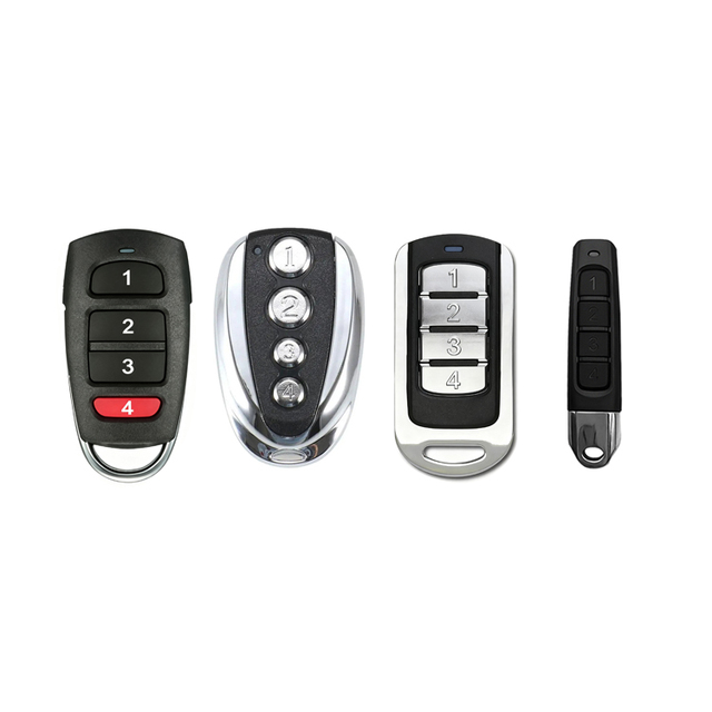 4-Button Rolling Code 433MHz Automatic Wireless Gate Garage Door Remote Control Duplicator Siren Metal Waterproof 50-100m Range