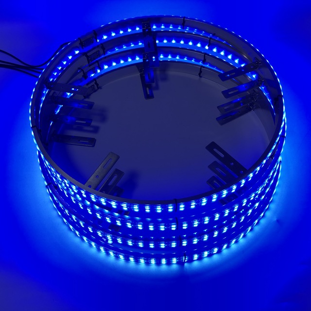 15.5" LED RGB Ring Wheel Lights Color Change App Control With Turn Brake Illuminated Kit 4 Rings