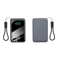 Batterie externe sans fil à charge rapide 22,5 W avec câble intégré, grande capacité 10000 mAh/20000 mAh, vente en gros personnalisée