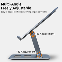 Nouveau support de tablette en alliage d'aluminium, Rotation libre à 180 degrés, support de téléphone portable 2 en 1