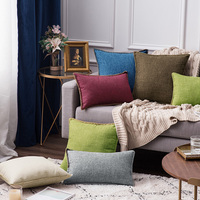 Fabricant personnalisé style simple décoration de la maison40x40 50x50 housse de coussin 45x45 luxe géométrique lin jeter taie d'oreiller