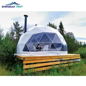 Prefabbricati tenda glamping hotel di lusso casa tenda per safari resort con la moderna geodetica cupola disegno