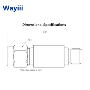 Wayiii DC-6GHz 5W SMA Male naar SMA Female <span class=keywords><strong>RF</strong></span>-dempingsversterker 1/3/5/6/7/8/9/10dB - Product Image 6