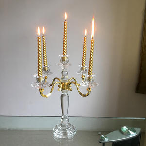 Support de bougies en cristal à 9 lumières de style européen, idéal pour Noël, mariages, décoration intérieure, dîners romantiques aux chandelles, fait main, vente en gros - Product Image 3