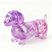 Jouet anti-stress éducatif pour enfants, chien saucisse scintillant en maltose à rebond lent, jouet à presser pour la décompression