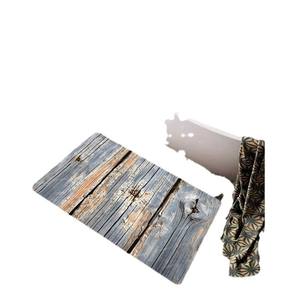 Alfombrilla de Baño de Tierra de Diatomeas Rectangular con Estampado Retro de Madera, Absorbente y Antideslizante para Baño, Ducha y Entrada - Product Image 3